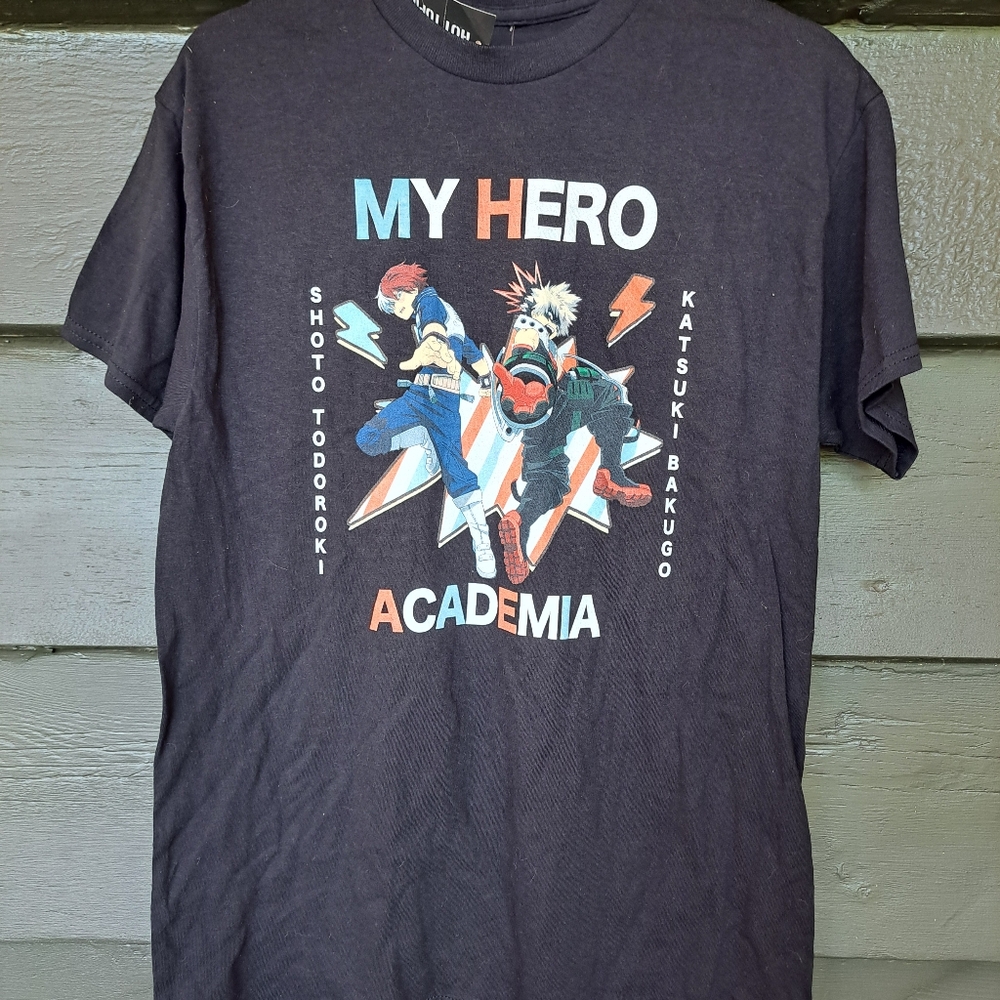 NWT My Hero Academia Bakugo and Todoroki T-Shirt size M